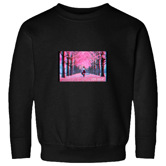 Still Alive Japan Vaporwave Sakura Cherry Blossom Forest Anime Sweatshirts