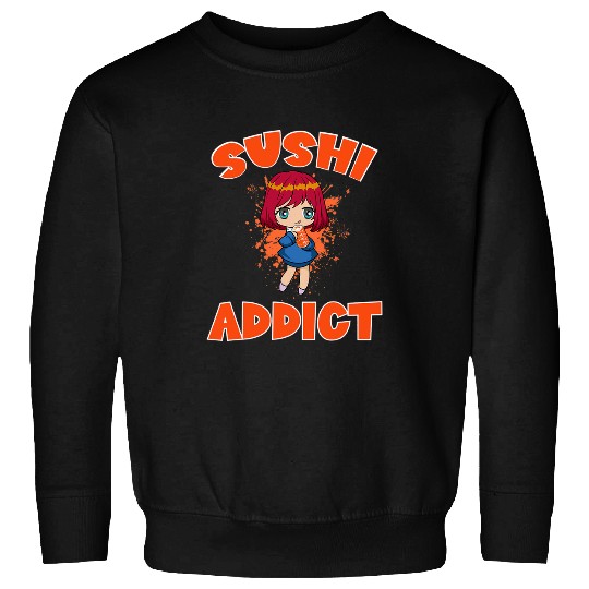 Sushi Addict Sashimi Fish Senpai Cosplay Chopstick TV Anime Sweatshirts