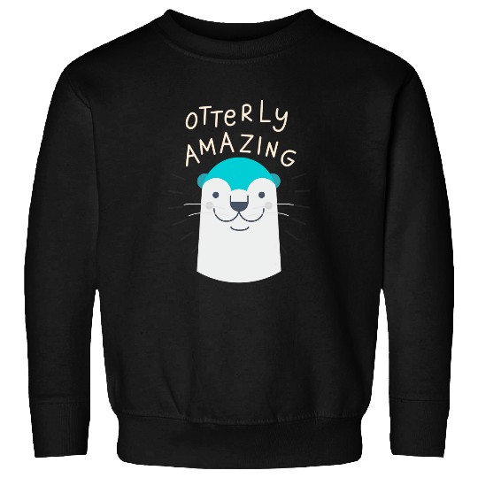 Otterly Amazing cute Sea Otter Cartoon Drawing Sweatshirts