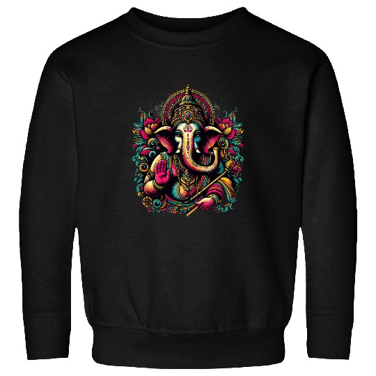 Ganesh Symbol Yoga Hindu Elephant God Ganesha Puja 14 Sweatshirts