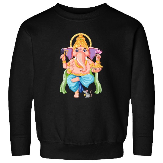 Ganesh Elephant Hindu God Ganesha Yoga Spiritual Meditation Sweatshirts