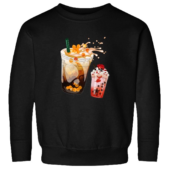 Bubbles Tapioca Milk Tea with Boba Beads Sweatshirts