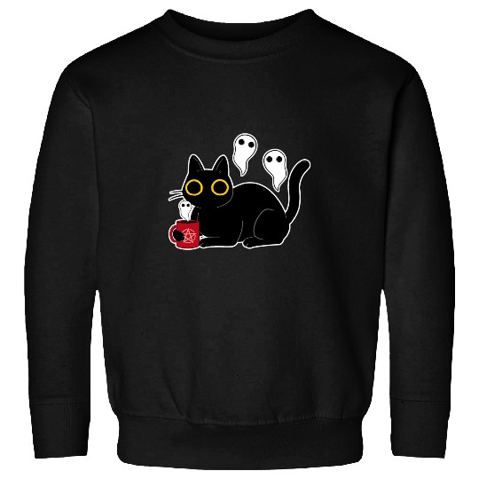 Funny black cats with Coffee Doing Black Magic with s Sweatshirts