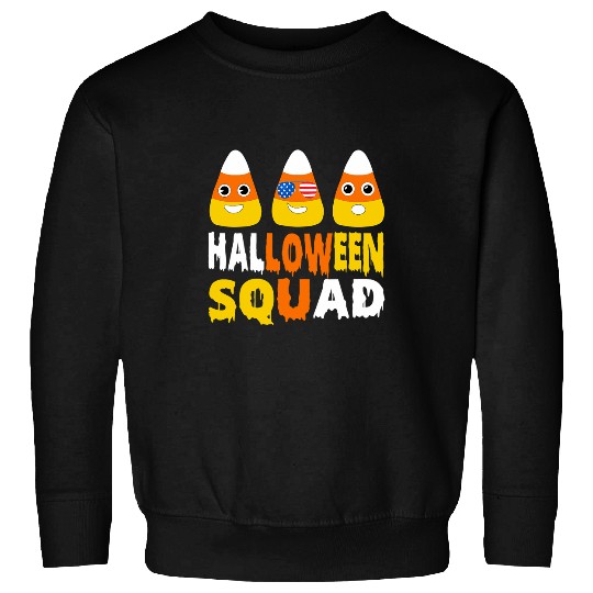 Halloween Squad Funny Halloween Candy Corn Costume Kids Boys Sweatshirts
