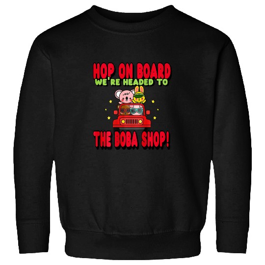 Cute Kawaii Headed to Boba Shop Milk Tea Sweatshirts