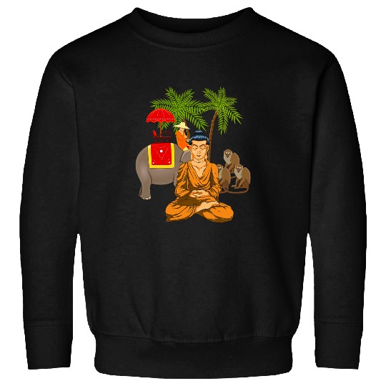 Buddhist Elephant Zen Buddhism Yoga Meditation Buddha Sweatshirts