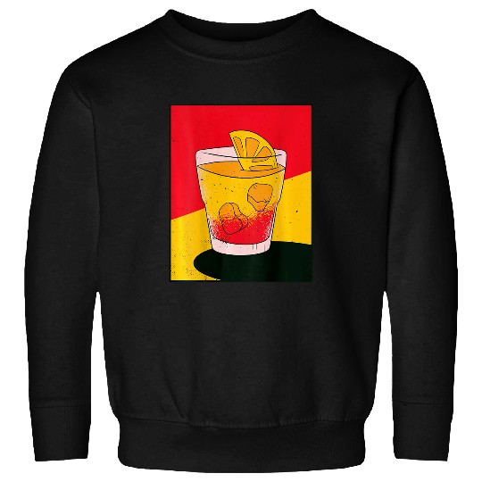 Aperol Spritz Summer Orange Splash Wines Glass Back Print Sweatshirts