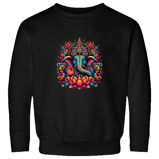 Ganesh Symbol Yoga Hindu Elephant God Ganesha Puja 8 Sweatshirts