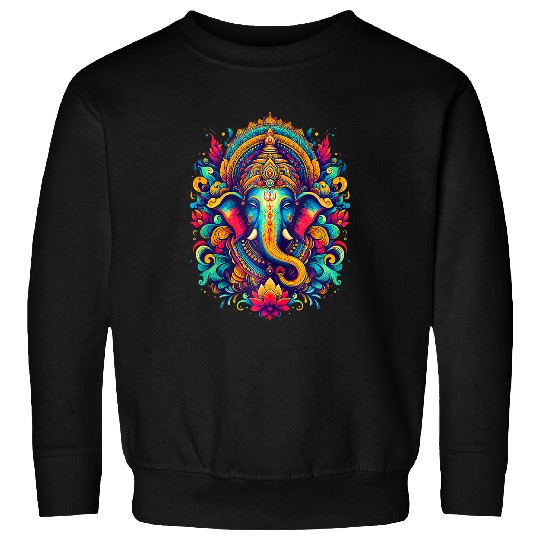 Ganesh Symbol Yoga Hindu Elephant God Ganesha Puja 49 Sweatshirts