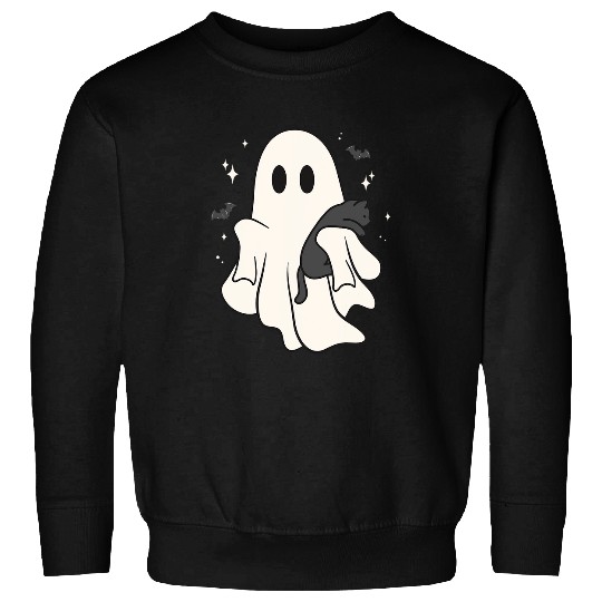 Funny Boojee Holding Cute black cats Spooky Halloween Sweatshirts