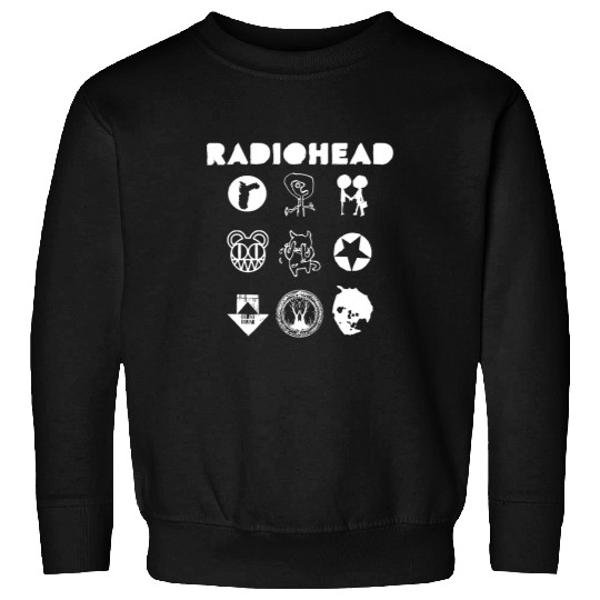 Radiohead White All Icon Sweatshirts