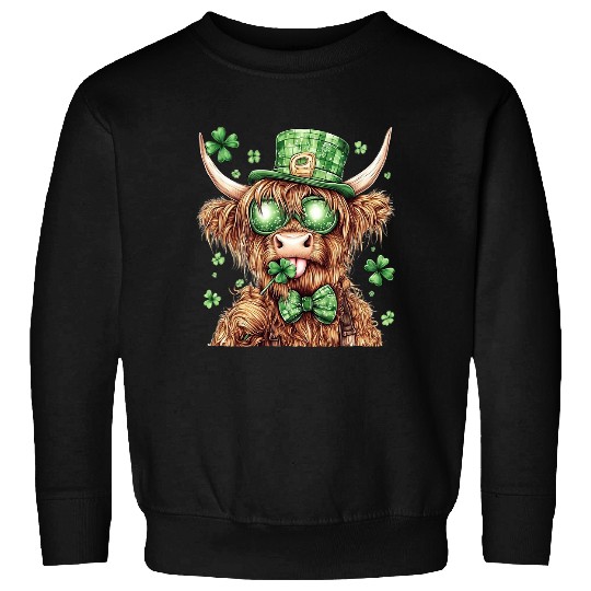 Highland Cow St Patrick's Day Sweater, Retro St Patricks Day Sweatshirt, Western St Patricks Sweater, Irish Cow Shirt