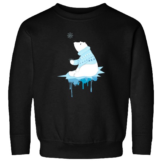 Polar bear with snowflakes Sweatshirts