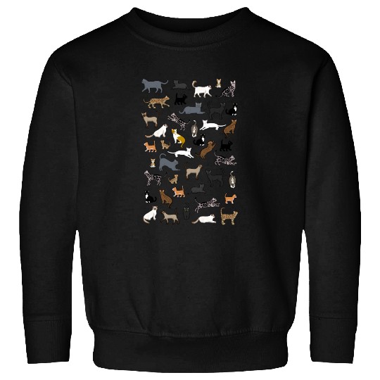 many cat pixel Sweatshirts