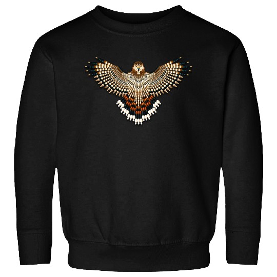 Beaded Red-Tailed Hawk Sweatshirts