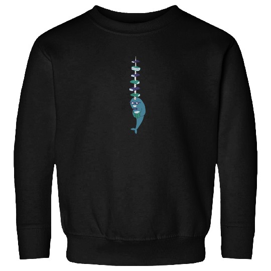 Never Give a Narwhal a Library Card Sweatshirts