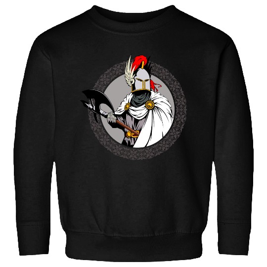ancient warrior Sparta ax helmet raincoat pattern Sweatshirts