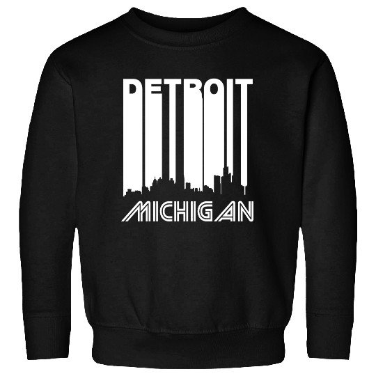 Retro Detroit Skyline Sweatshirts