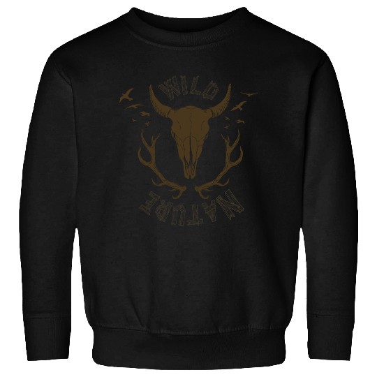 buffalo skull Sweatshirts