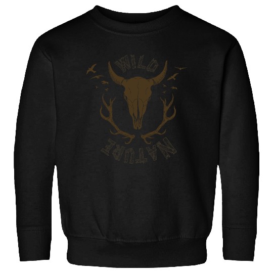 buffalo skull Sweatshirts