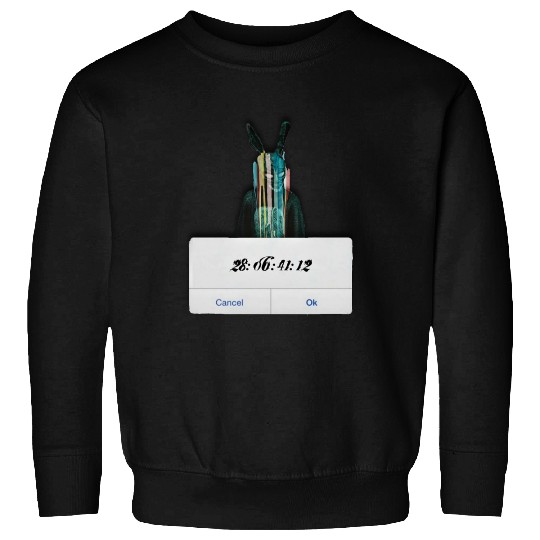 DONNIE DARKO COUNT DOWN TIME ALERT WITH BUNNY MAN Sweatshirts