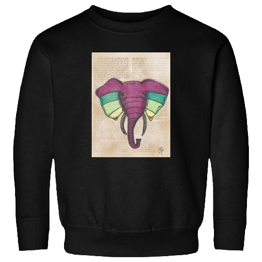 Elephant Water Color Face Sweatshirts