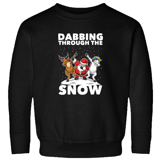 Dabbing Santa Dabbing Unicorn Christmas Gift Sweatshirts