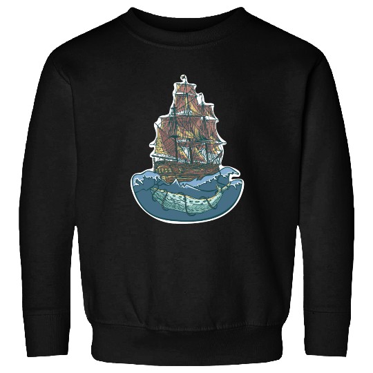 Whale ship Sweatshirts