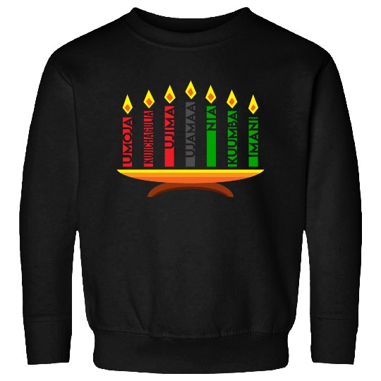 Kwanzaa Holiday Candles Sweatshirts