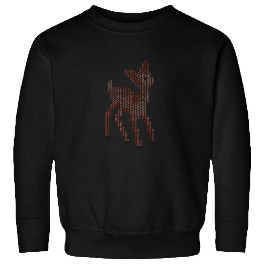 Cross Stitch Little Deer Sweatshirts