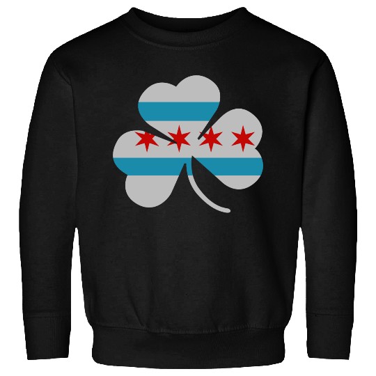 Irish Chicago Flag Shamrock Sweatshirts