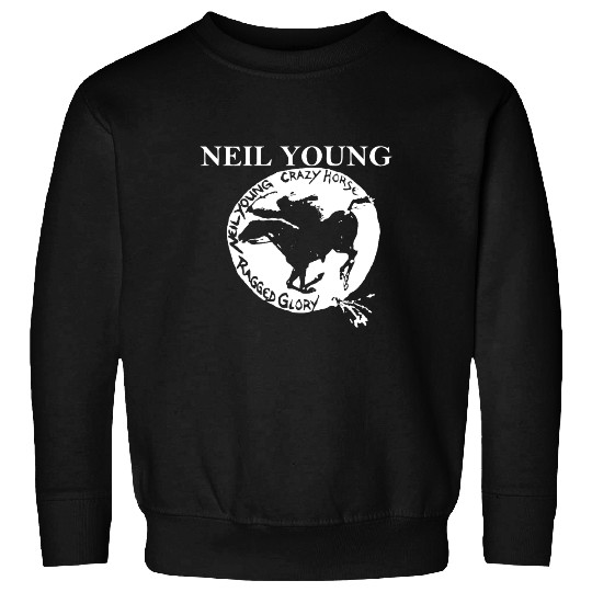 Neil Young Crazy Horse Unisex Retro Rock Horse Sweatshirts
