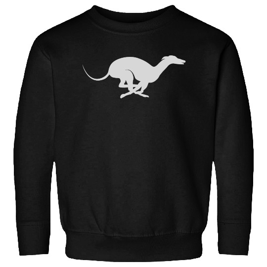 Light Grey Running Greyhound X Racer Track Dog Sweatshirts