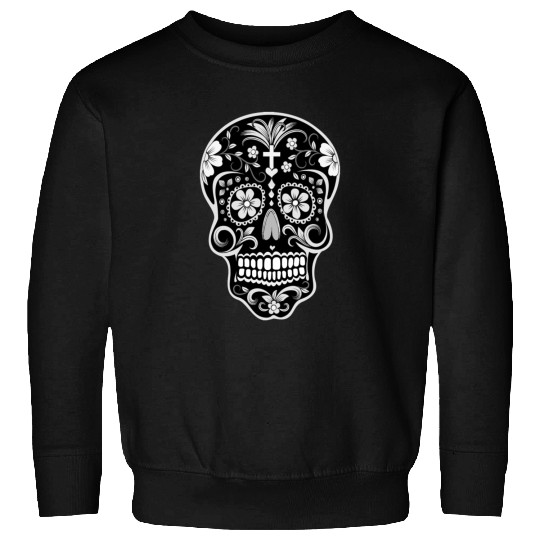 Day Of The Dead Sugar Skull Black Sweatshirts