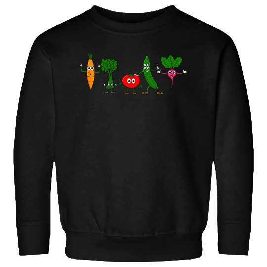 Happy Vegetable Friends Sweatshirts
