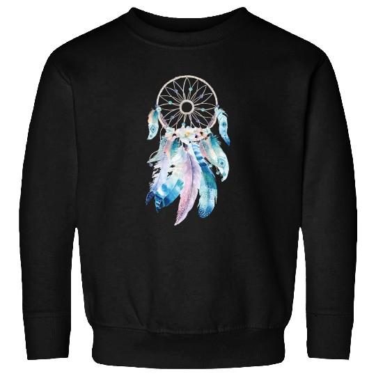 Image: Watercolor, Feather dreamcatcher Sweatshirts