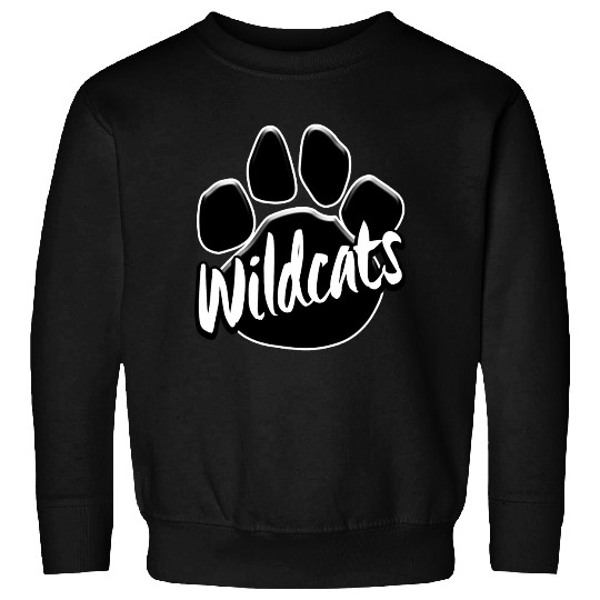 Wildcats Paw Print Mascot School Pride Sweatshirts