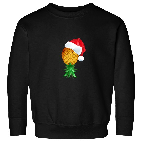 Santa Hat Swinger Upside Down Pineapple Sweatshirts