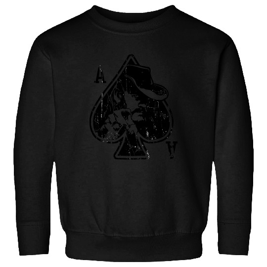 Distressed Ace Of Spades Graphic Sweatshirts
