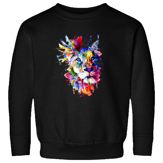 Colorful Lion Sweatshirts Lion Face Sweatshirts