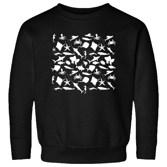 Fishes sea animals pattern Sweatshirts