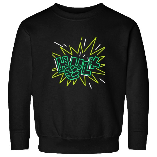 Neon Hulk Sweatshirts By Marvel Design By Humans----PD