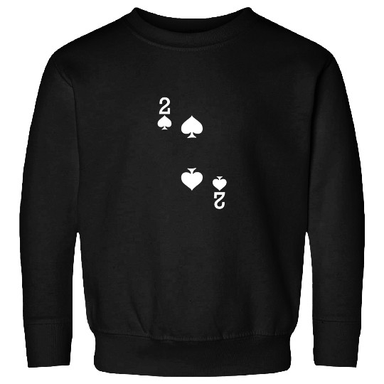 2 of Spades Playing Card Halloween Costume Sweatshirts