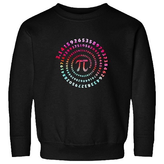 Pi Spiral Novelty Sweatshirts for Pi Day