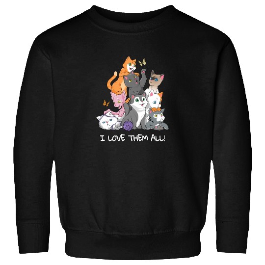 I love them all Cats Gift Maine Coon cat lover Sweatshirts