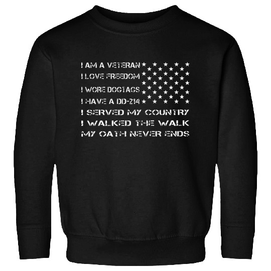 i am a veteran i love freedom i wore dog tags i ha Sweatshirts