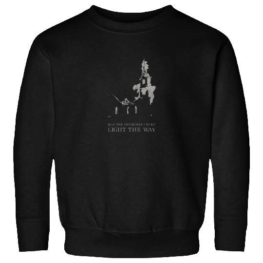 Burning Church Occult Antichrist Satan Atheist Sweatshirts