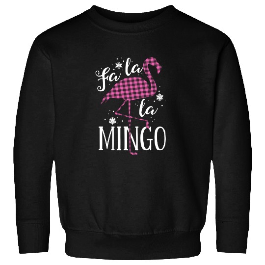 Fa La La Mingo Flamingo Christmas Sweatshirts Pink