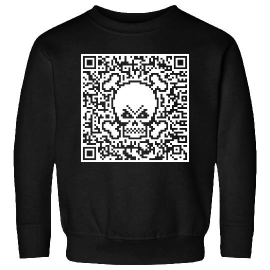 Skull And Crossbones (Quick Response Code / NEG) Sweatshirts