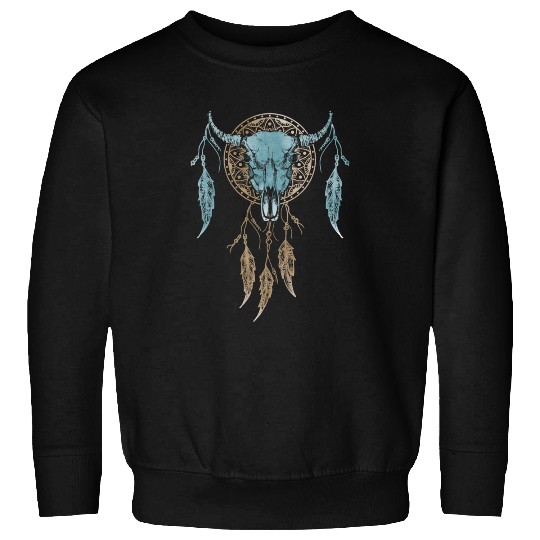 Womens Street Style Bull Skull Rodeo Sweatshirts
